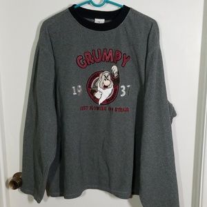 Disney Store Exclusive "Grumpy" Sweatshirt Gray